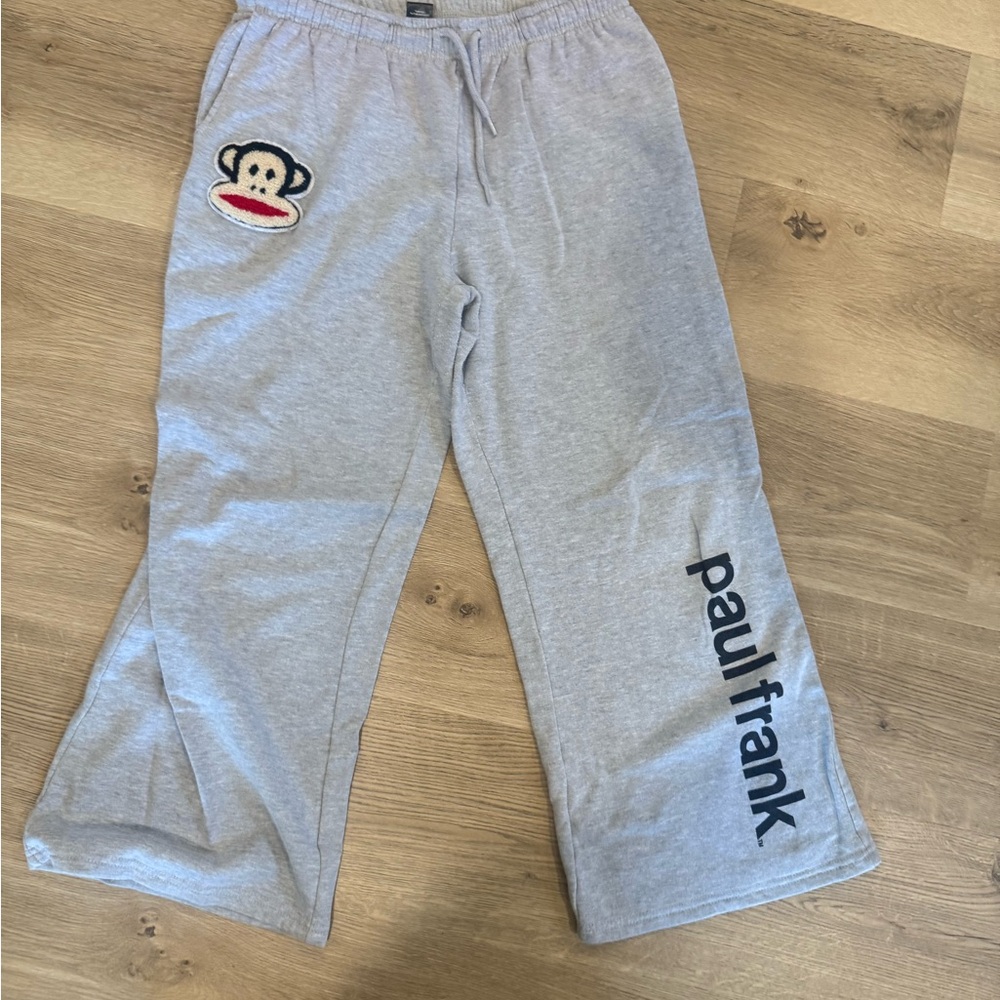 Paul Frank Light Gray Lounge Pants with Monkey Patch